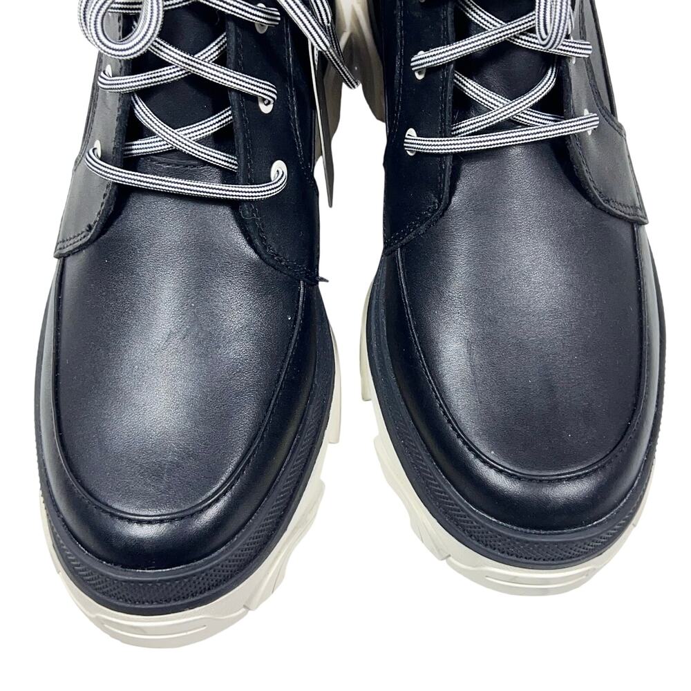 Sorel Brex Boot Lace Waterproof Boots Womens 8.5 Black White New - Picture 11 of 14